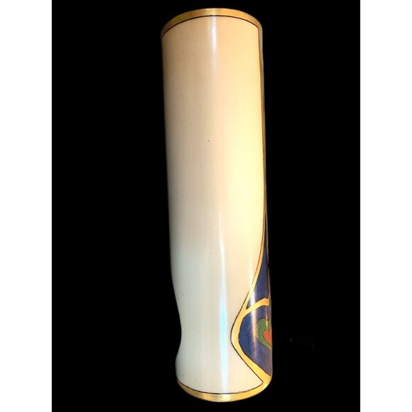 Belleek Willets Porcelain Vase With Hand-Painted Gold Accents & Heart Motif - Picture 3 of 12